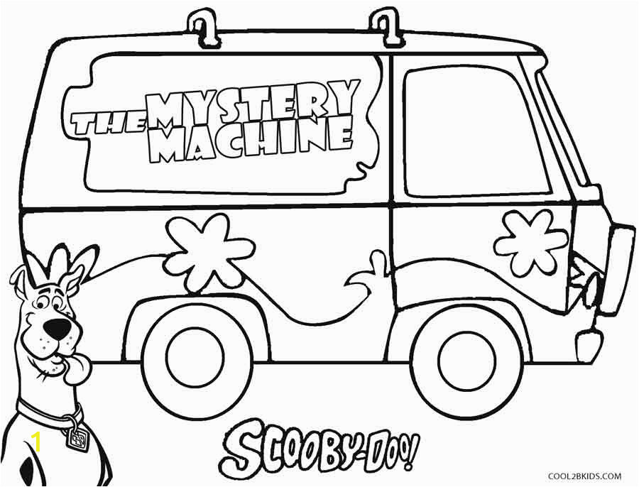Scooby Doo Mystery Machine Coloring Pages Printable Scooby Doo Coloring Pages for Kids