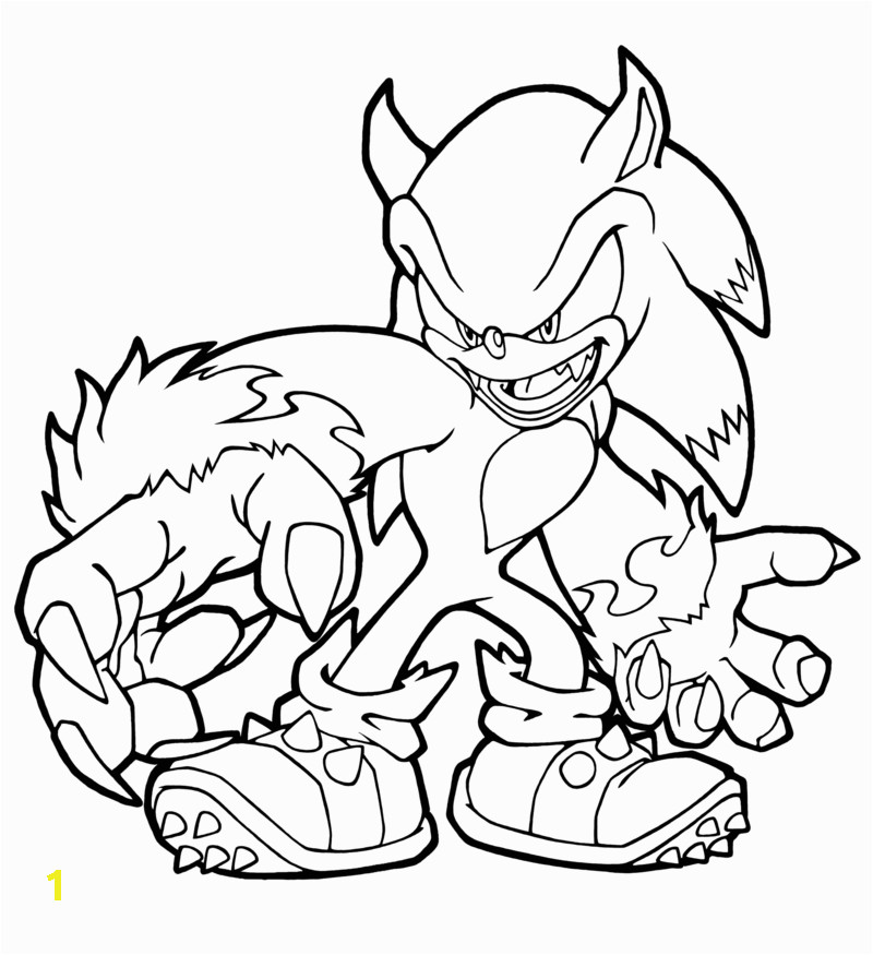 Sonic Unleashed Coloring Pages to Print sonic the Werehog Coloring Pages to Print Az Sketch