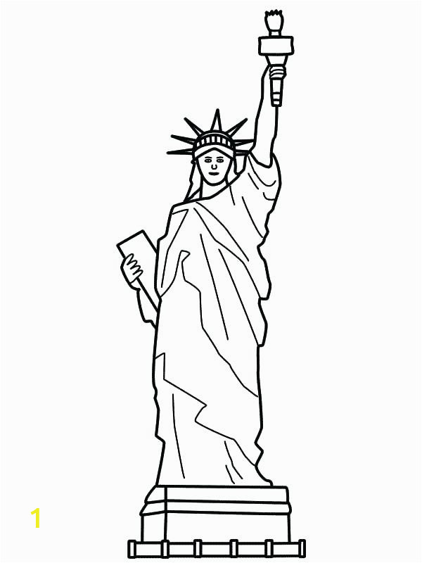 Statue Of Liberty Coloring Page Easy Statue Liberty Drawing Step by Step at Getdrawings
