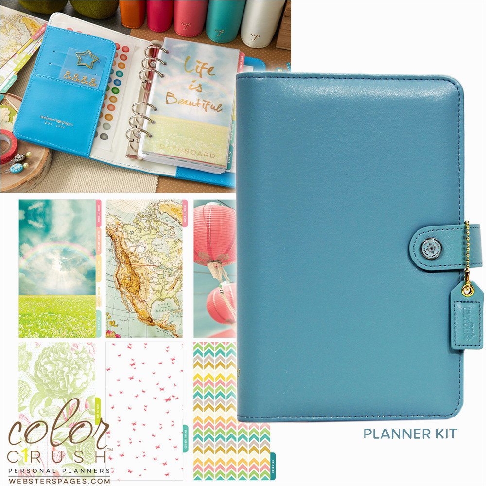 Webster S Pages Color Crush Personal Planner Kit Websters Pages Color Crush Sky Personal Planner Kit