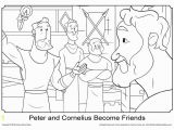 1 Peter Coloring Pages Free Peter and Cornelius Coloring Page On Sunday School Zone