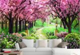 3d Cherry Blossom Wall Mural Amazon Hwhz Customized Size 3d Wallpaper Cherry Tree