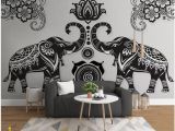 3d Elephant Wall Mural Customized Wallpaper 3d Murals Wallpapers Simple Hand Drawn Animal Elephant Murals Background Wall Papers Home Decor Aishwarya Rai Wallpapers