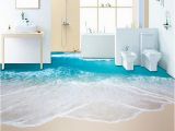 3d Floor Murals for Sale Pvc Self Adhesive Waterproof 3d Floor Murals Sea Wave Bathroom