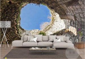 3d Interior Wall Murals the Hole Wall Mural Wallpaper 3 D Sitting Room the Bedroom Tv