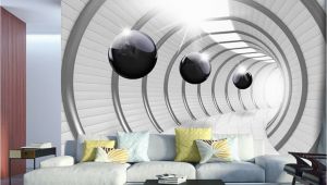 3d Wall Murals for Bedrooms Wall Mural Futuristic Tunnel