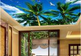 3d Wall Murals for Dining Room Modern Wallpaper 3d Wall Murals for Living Room Ceiling Mural Coconut Tree Blue Sky White Seagull Custom Wallpaper Wall Paper 3d Hd A