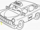 4 Wheeler Coloring Pages Taxi Coloring Page