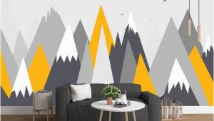 Abstract Wall Murals Wallpaper Grey Geometry Mountain Wallpaper Abstract Mountain with
