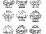Adult Coloring Pages Cupcakes Printable Cupcake Coloring Pages Party Ideas Pinterest
