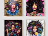 African American Wall Murals 2019 African American Black Abstract Women Portrait Wall Art Afro