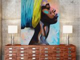 African Murals Walls Contemplator African American Portrait Wall Art Canvas Print Home