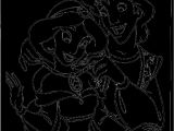 Aladdin and Jasmine Coloring Pages Aladdin and Princess Jasmine Romantic Moment Coloring Pages