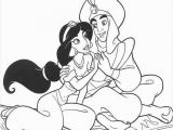 Aladdin and Jasmine Coloring Pages Princess Jasmine with Aladdin Coloring Page