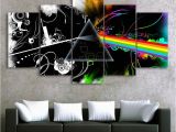 Album Cover Wall Murals Pink Floyd Music Band Canvas Hd Wall Decor 5pc Framed Oil