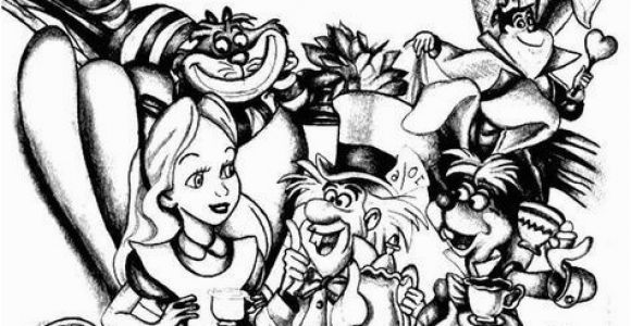 Alice In Wonderland Coloring Pages for Adults Adult Disney Drawing Alice In Wonderland Coloring Pages