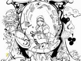 Alice In Wonderland Trippy Coloring Pages 50 Trippy Coloring Pages