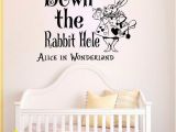 Alice In Wonderland Wall Murals Wall Decals Quotes Alice In Wonderland Down the Rabbit Hole Sayings
