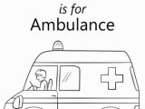 Ambulance Coloring Pages to Print Letter A is for Ambulance Coloring Page From Letter A Category
