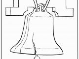 American Symbols Coloring Pages for Kids Patriotic Symbols Liberty Bell Coloring Page 002
