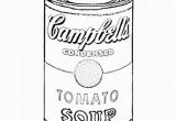 Andy Warhol soup Can Coloring Page andy Warhol Campbells soup Coloring Sheet