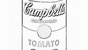 Andy Warhol soup Can Coloring Page andy Warhol Campbells soup Coloring Sheet