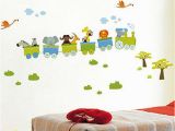 Animal Murals for Nursery New Removable Sticker Animal Roller Style Wall Stickers for Nursery