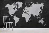 Another Word for Wall Mural Black World Map Wallpaper Mural