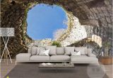 Architectural Wallpaper Murals the Hole Wall Mural Wallpaper 3 D Sitting Room the Bedroom Tv