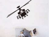 Army Wall Murals Army Helicopter Vinyl Wall Stickers Home Decor Airplane Art for Kids