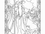 Art Nouveau Coloring Pages Wondrous Wizards Coloring Book Dover Publications
