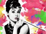 Audrey Hepburn Wall Mural Audrey Hepburn Illustration Poster Print Black and White Breakfast