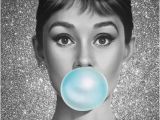 Audrey Hepburn Wall Mural Custom Canvas Wall Decals Mural Bubble Audrey Hepburn Poster Audrey