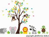 Baby Jungle Safari Wall Mural Buy Zoo Animal Wall Mural Safari Animal Stickers Jungle