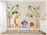 Baby Jungle Safari Wall Mural Pin Von Claudia Oswald Auf Baum Wand In 2019