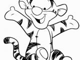 Baby Winnie the Pooh and Tigger Coloring Pages Tigger Line Drawing at Getdrawings