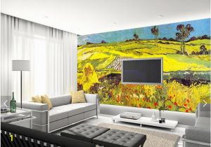Backlit Wall Murals Custom 3d Wallpaper World Famous Oil Painting Van Gogh Wheat