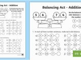 Balance Scale Coloring Page Ks1 Balancing Act Addition Worksheet Activity Sheet