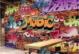 Bar Scene Wall Murals Custom Wall Mural 3d Embossed Brick Wallpaper Graffiti Art