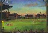 Baseball Diamond Wall Mural York Kids Iv Under the Lights Green Mural Wallpaper