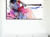 Baseball Wall Murals Cheap 2019 Yann Dalon Illustrations Baseball Player Hd Canvas Prints Wall
