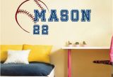 Baseball Wall Murals for Kids Wall Decal Vinyl Sticker Sport Baseball Ball Bat Game Team