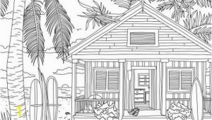 Beach House Coloring Pages Beach House Printable Adult Coloring Page From Favoreads