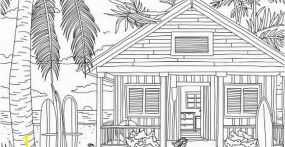 Beach House Coloring Pages Beach House Printable Adult Coloring Page From Favoreads