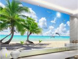 Beach Murals Cheap Customize Hd Coconut Tree Wall Mural Wallpaper 3d Wallpaper for