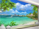 Beach Murals Cheap Hd Coconut Tree Seaside Landscape Nature Wallpaper Living Room theme