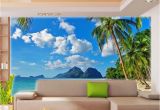 Beach Murals for Walls 3d Wallpaper Bedroom Living Mural Roll Palm Beach Sea Scenery Wall