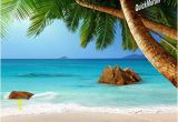 Beach Wall Murals Amazon Secluded Beach Peel & Stick Canvas Wall Mural 10 1 2 Feet Wide X 8 Feet High