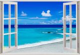 Beach Wall Murals Removable Details About 3d Beach Wall Stickers Window View Home Decor