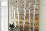 Beautiful Birch Tree Wall Mural Metallic Birch Trees Wall Art 4×4